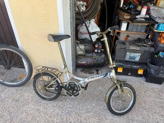 Bicicleta plegable Dunlop plateada