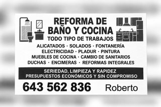 Reforma de baño y cocina un