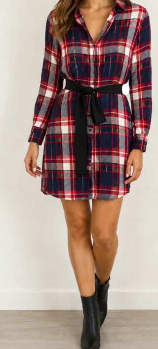 Vestido Camisero de Cuadros