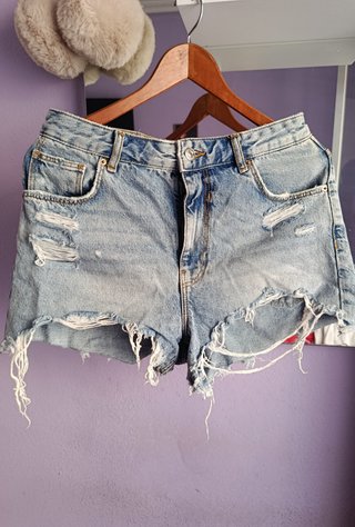 Shorts vaqueros desgastados