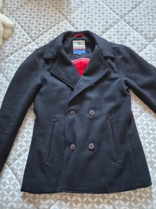 Abrigo El Ganso azul marino, pea coat marinero