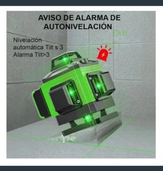 Nivel Láser 4D 16 Líneas Autonivelante Accesorios