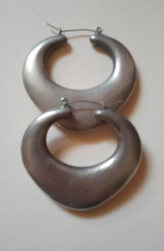 Pendientes de Aro Plateados Estilo Bohemio