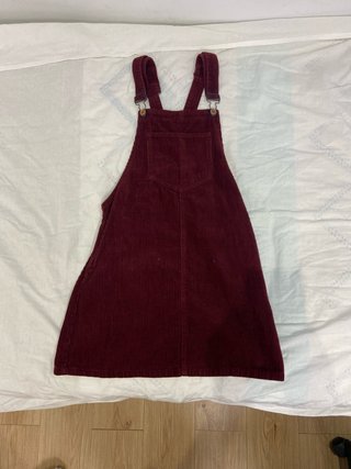 Vestido Peto de Pana Burdeos Talla 36
