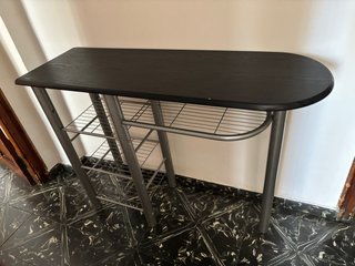 Mesa auxiliar cocina madera y metal