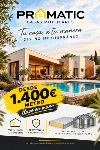 Casas Modulares Mediterráneas desde 1.400€/m²