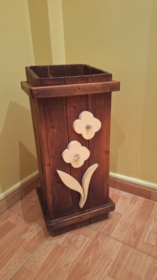 Conjunto Paragüero + Perchero de Madera Maciza