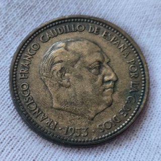 Moneda 2,50 Peseta Francisco Franco 1953 (*54)