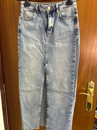 Falda vaquera larga Stradivarius T.34