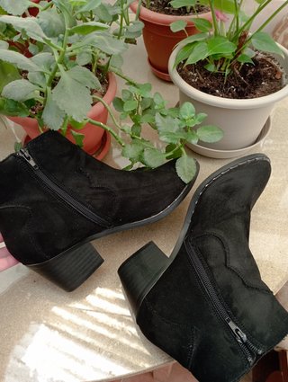 Botines negros tacón mujer