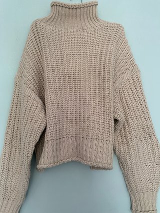 Jersey de punto grueso beige