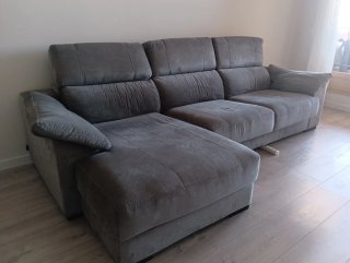 Sofá Chaise Longue Gris