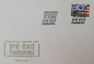 Sobre FDC Finlandia IMF/IBRD Helsinki 1982