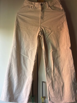 Pantalones blanco de pana anchos