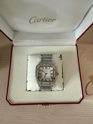 Reloj Cartier Santos de Cartier Bisel Engastado