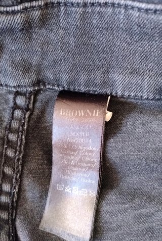 Peto vaquero Brownie pierna ancha gris oscuro
