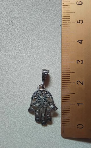 Colgante Mano de Fátima Plateado