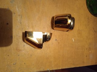 2 Supporti per Scaffali Metallici Dorati