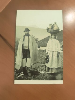 Tenerife Campesinos Fotografía Antigua