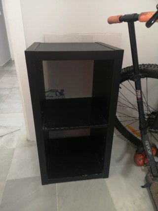 Estantería kallax ikea 2 huecos negra