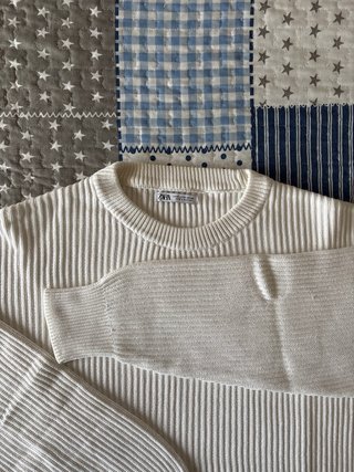 Jersey Blanco Zara Hombre Talla M