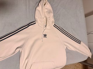Sudadera Adidas Blanca con Rayas