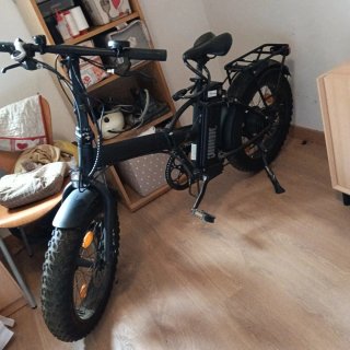 Bicicleta Eléctrica Plegable Negra