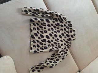 Jersey estampado leopardo beige y marrón
