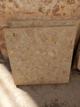Baldosas de Terrazo Beige y Marfil