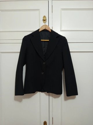 Chaqueta de traje negra mujer