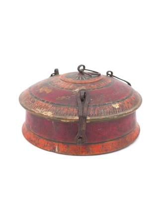 Antica Scatola Legno Laccato India 800 Spezie