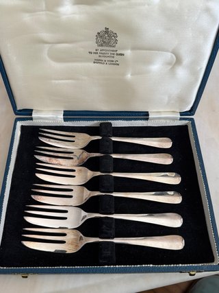 Tenedores de tarta Mappin & Webb 1935 - Set de 6