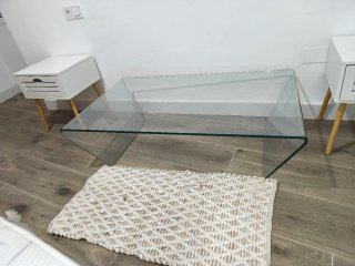 Mesa de centro de cristal