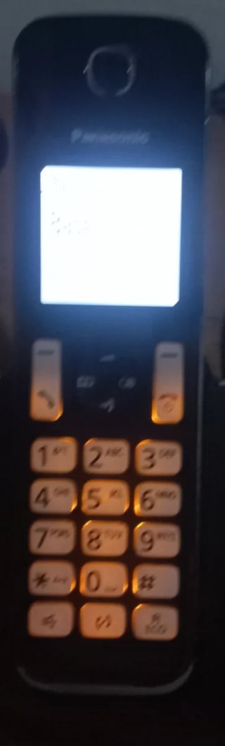 Teléfono fijo Panasonic negro