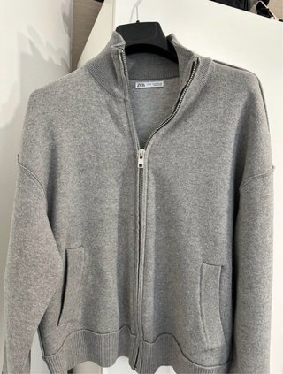 Jersey Zara Gris con Cremallera