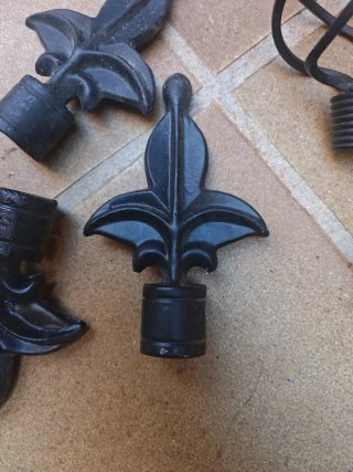 Supporti per tende in stile rustico nero