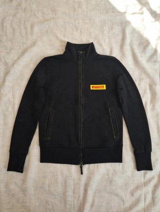 Giacca Felpa Pirelli Nera Zip Doppia Originale