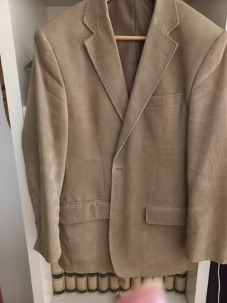 Americana de pana beige