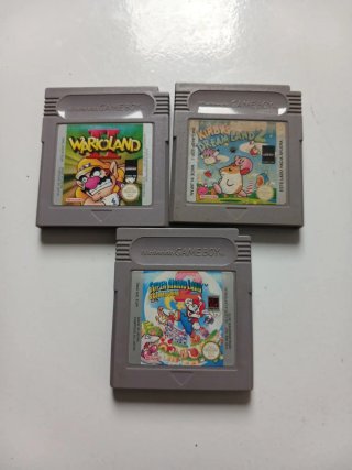 Lote 3 Juegos Game Boy: Wario Land, Kirby, Mario