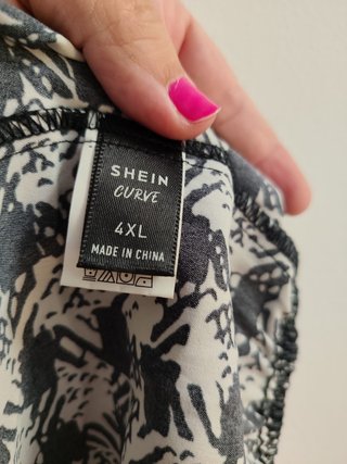 Mono SHEIN Curve palabra de honor estampado
