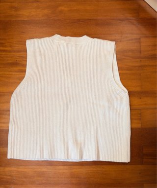 Chaleco de punto Zara crema Talla S