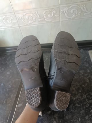 Botines de piel 24 horas negros