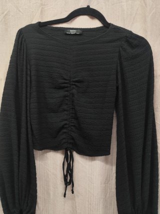 Blusa Negra Bershka Talla XS