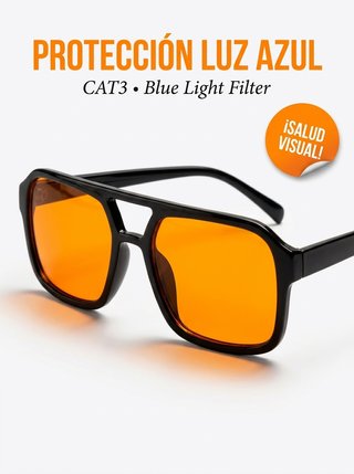 Gafas Protección Luz Azul de Móvil Lentes Naranjas