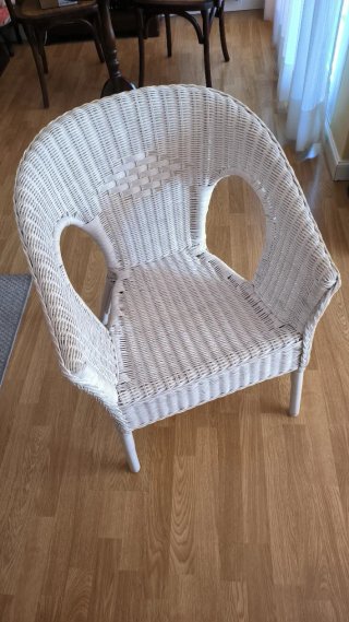 Poltrona Ikea in Vimini Bianco