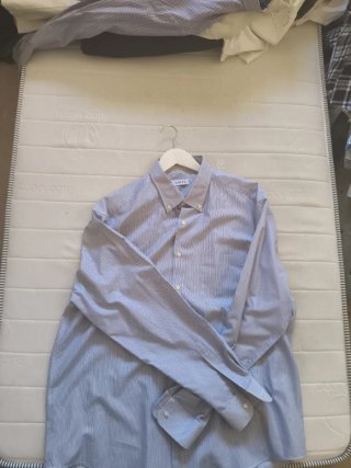 Camisa de rayas azul KENT'S Talla M