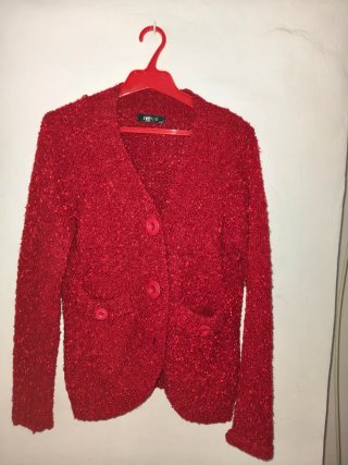 Chaqueta Roja Texturizada