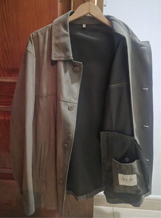 Chaqueta de Antelina Verde Militar Talla 58