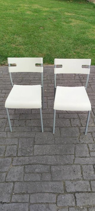 2 Sillas Cocina Ikea Blancas