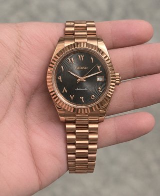 Reloj Seiko Datejust Chocolate Esfera Negra